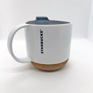 Starbucks Ceramic Cork Bottom Mug with travel lid 2013 edition